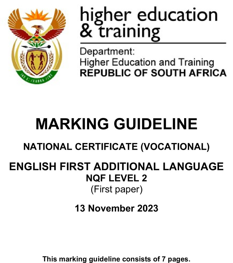 Nc1170 English First Additional Language L2 P1 Nov Mg 2023 Signed Off