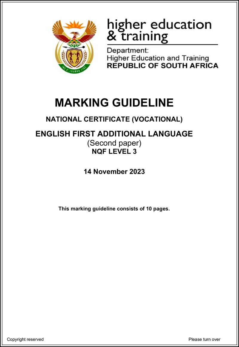 Nc1200 English First Additional Language L3 P2 Mg Nov 2023 Signed Off
