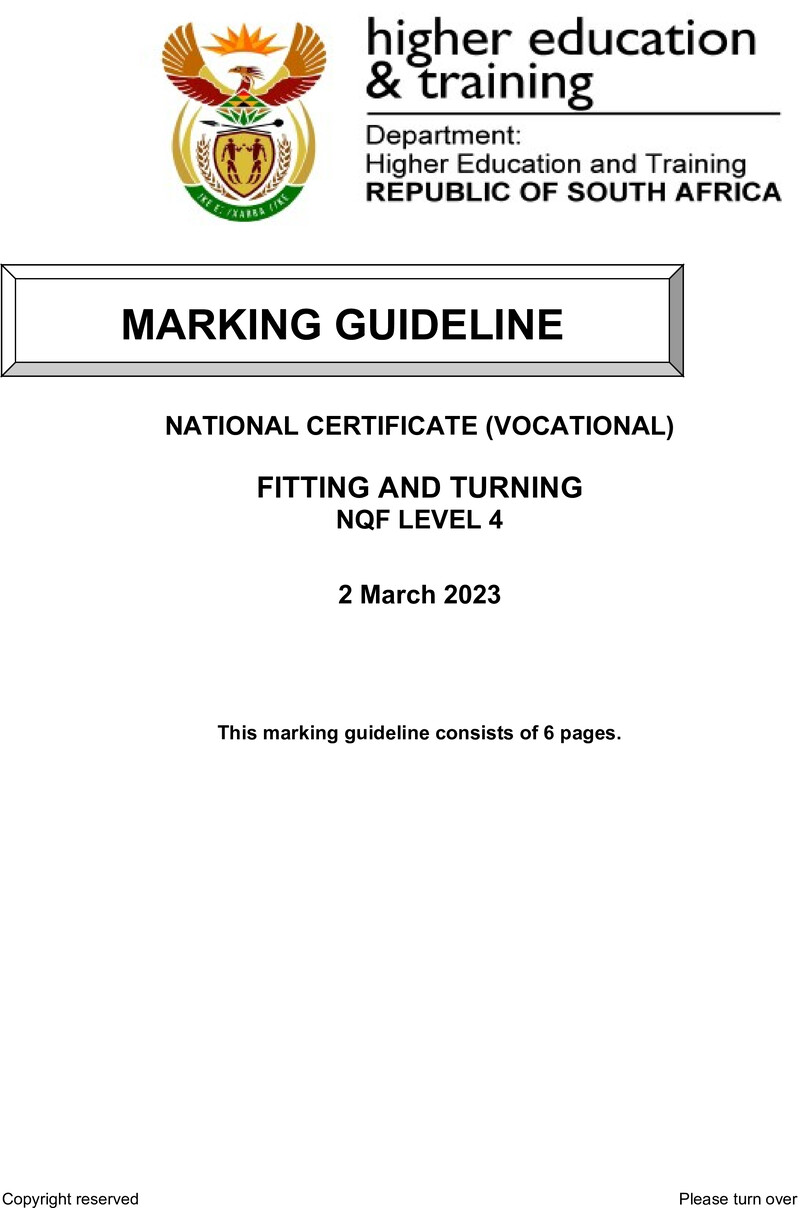 Nc1300 Fitting And Turning L4 Supp Memo Feb 2023 Signed Off