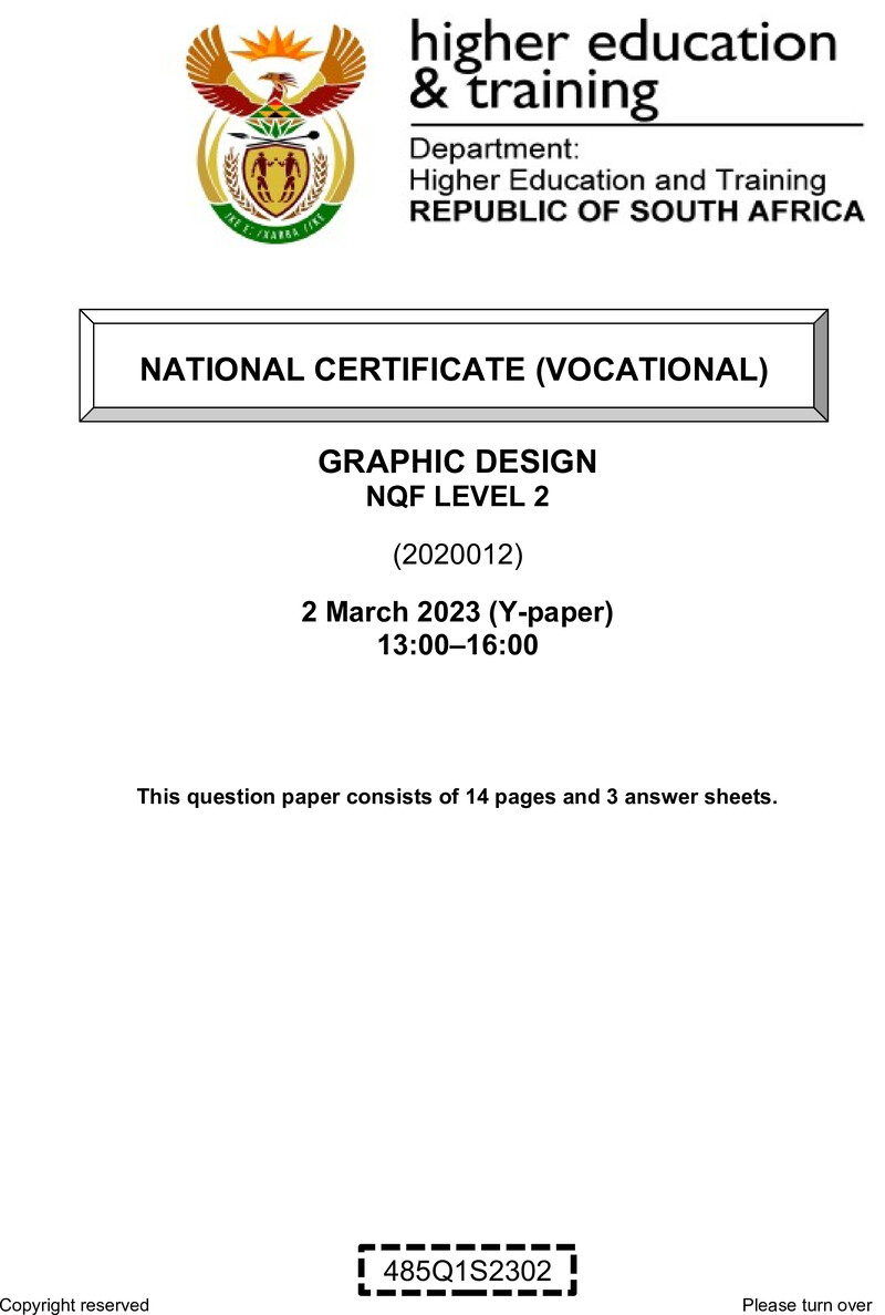 Graphic Design L2 QP Supp Feb 2023 Watson