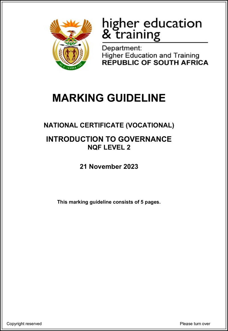 Nc1550 Introduction To Governance L2 Memo Nov 2023