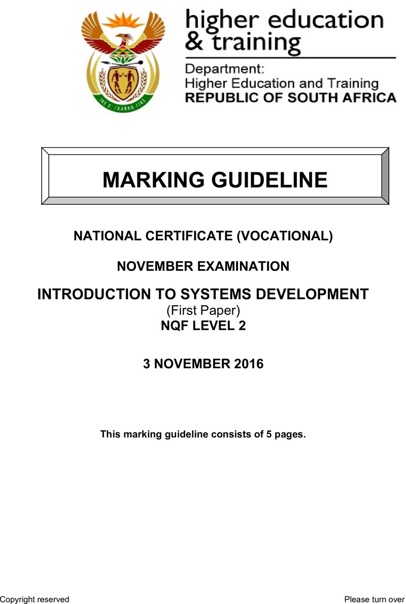Nc1570 Introduction To Systems Development L2 P1 Memo Nov 2016 Signed Off 2609