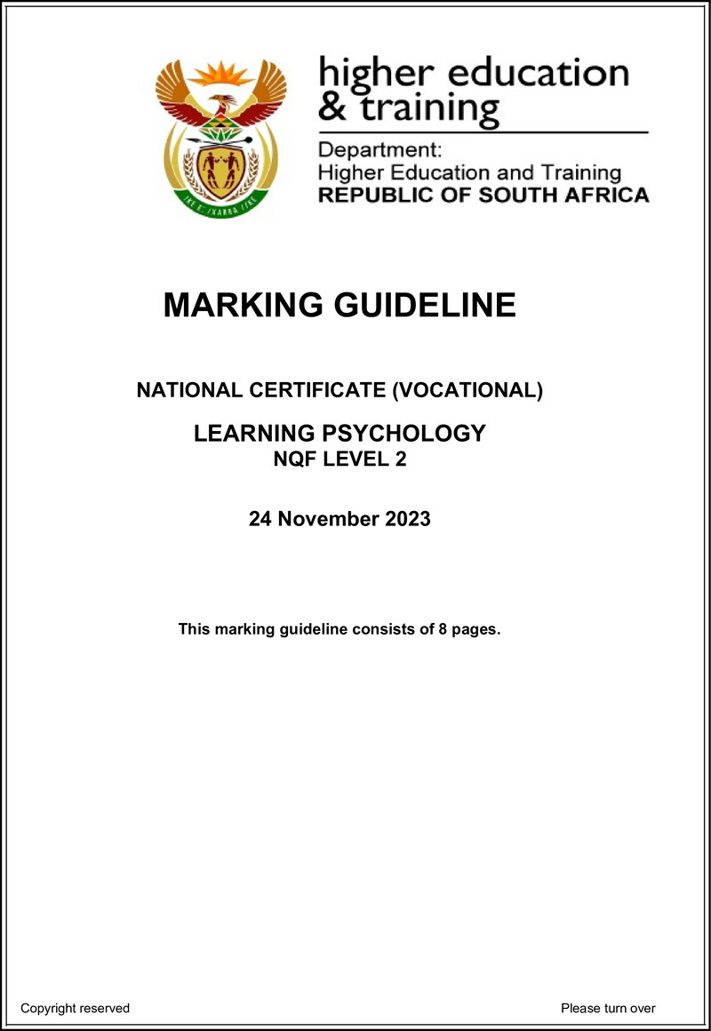 Nc1680 Learning Psychology L2 Memo Nov 2023