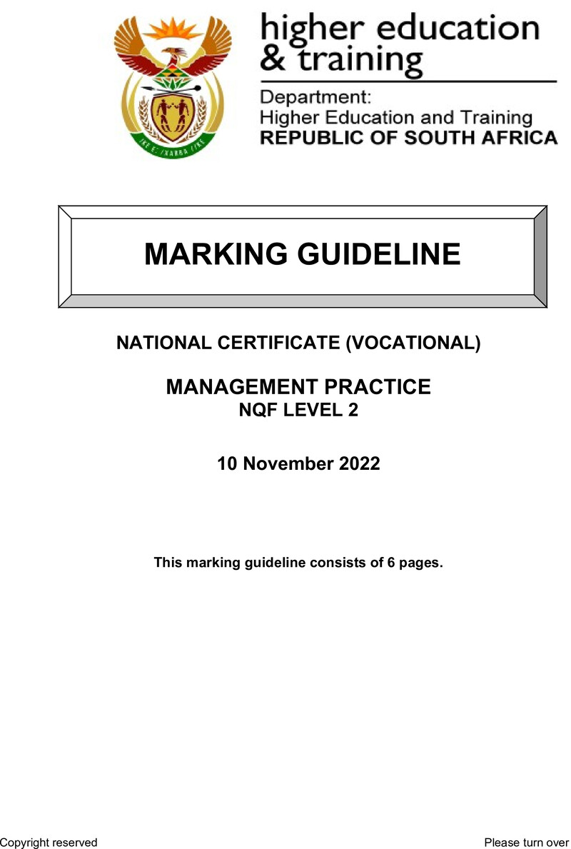 Nc1780 Management Practice L2 Nov Memo 2022