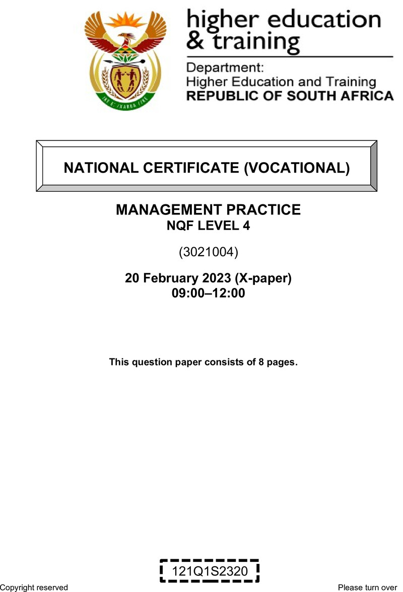 Nc1800 Management Practice L4 QP Feb 2023 Signed Off