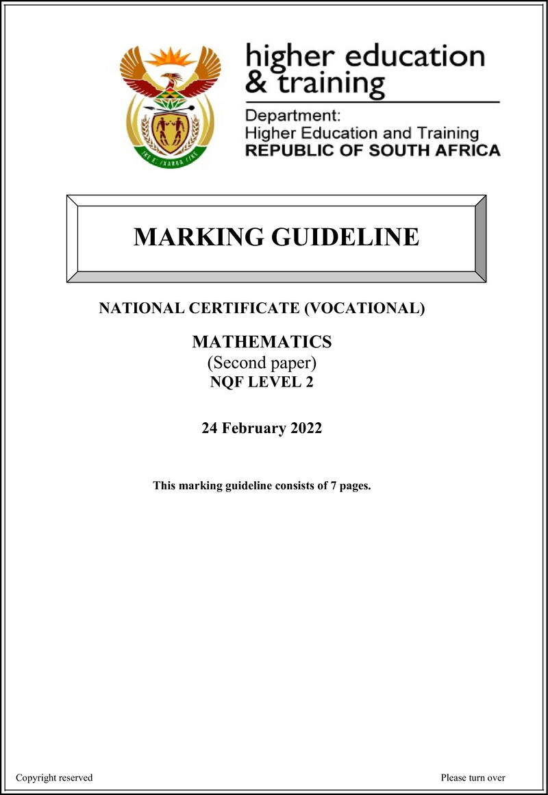 Mathematics L2 P2 Memo Supp Feb 2022 Signed Off