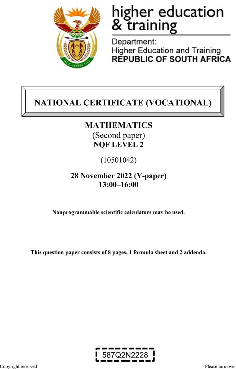 Nc2020 Mathematics L2 P2 QP Nov 2022 Signed Off