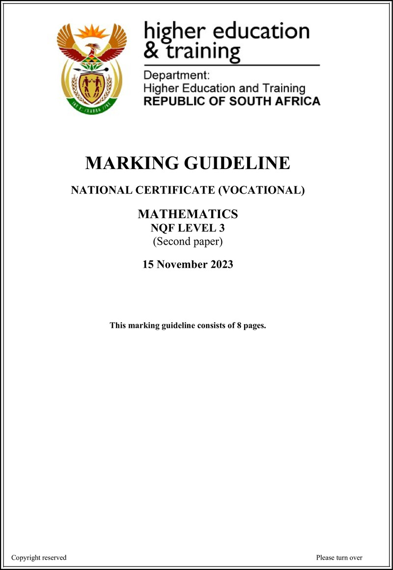 Nc2040 Mathematics L3 P2 Nov Memo 2023 Signed Off