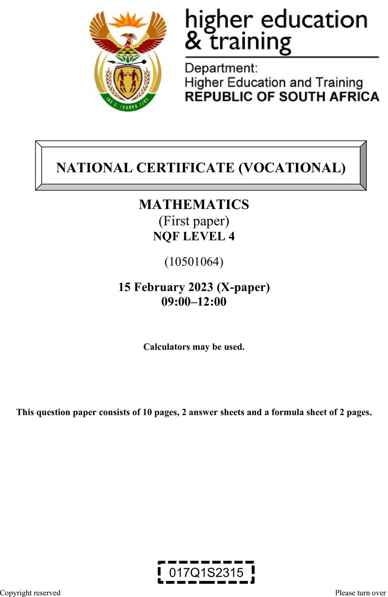 Nc2050 Mathematics L4 P1 QP Feb 2023 Signed Off