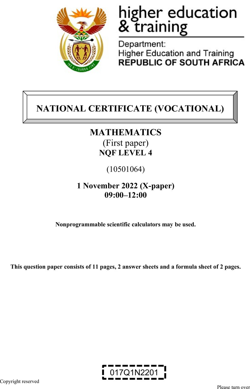 Nc2050 Mathematics L4 P1 QP Nov 2022 Signed Off