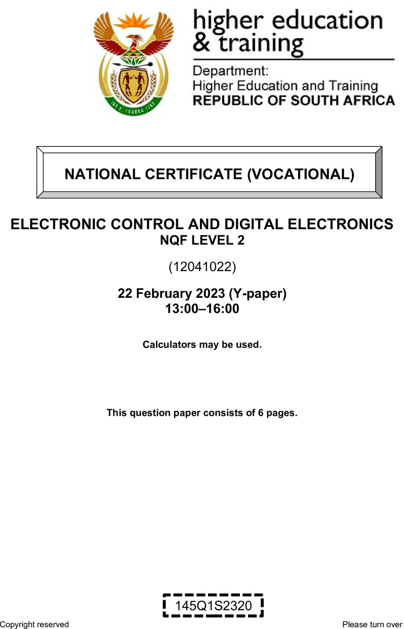 Electronic Control And Digital Electronics L2 QP Feb 2023