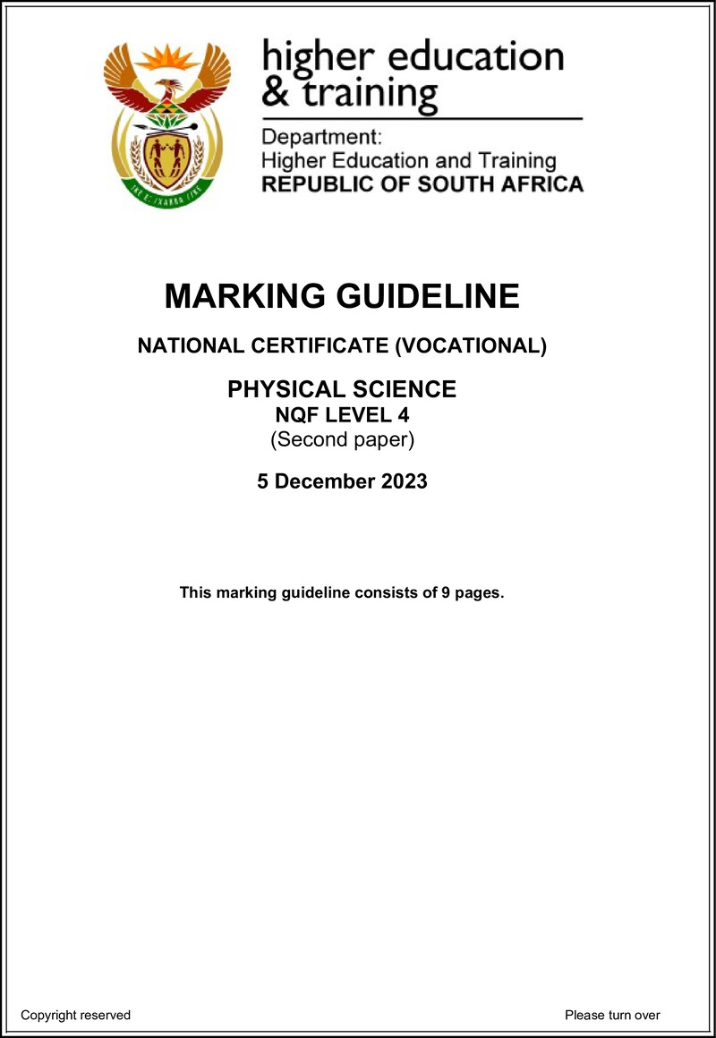 Nc2330 Physical Science L4 P2 Nov Memo 2023 Signed Off