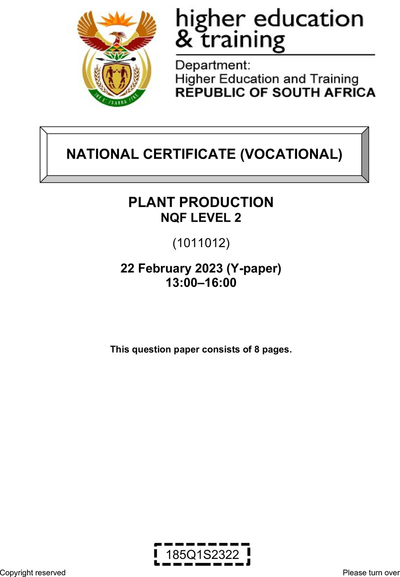 Production L2 QP Supp Feb 2023 De Jager preview