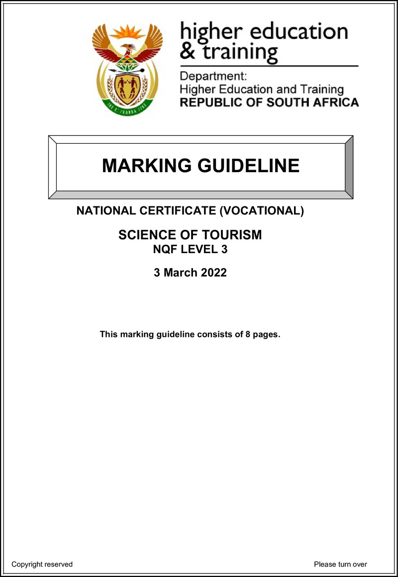 Science Of Tourism L3 Memo Feb 2022 Signed Off