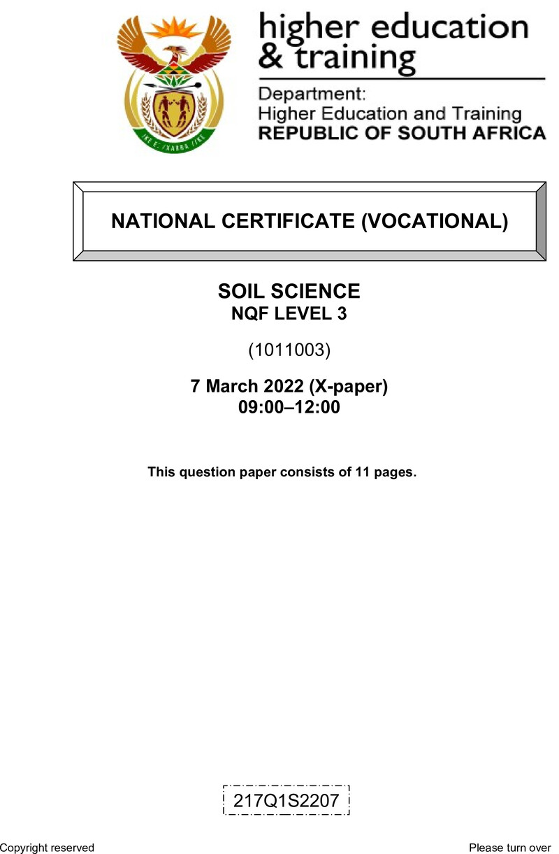 Soil Science L3 Feb QP 2022 Edited Fopma