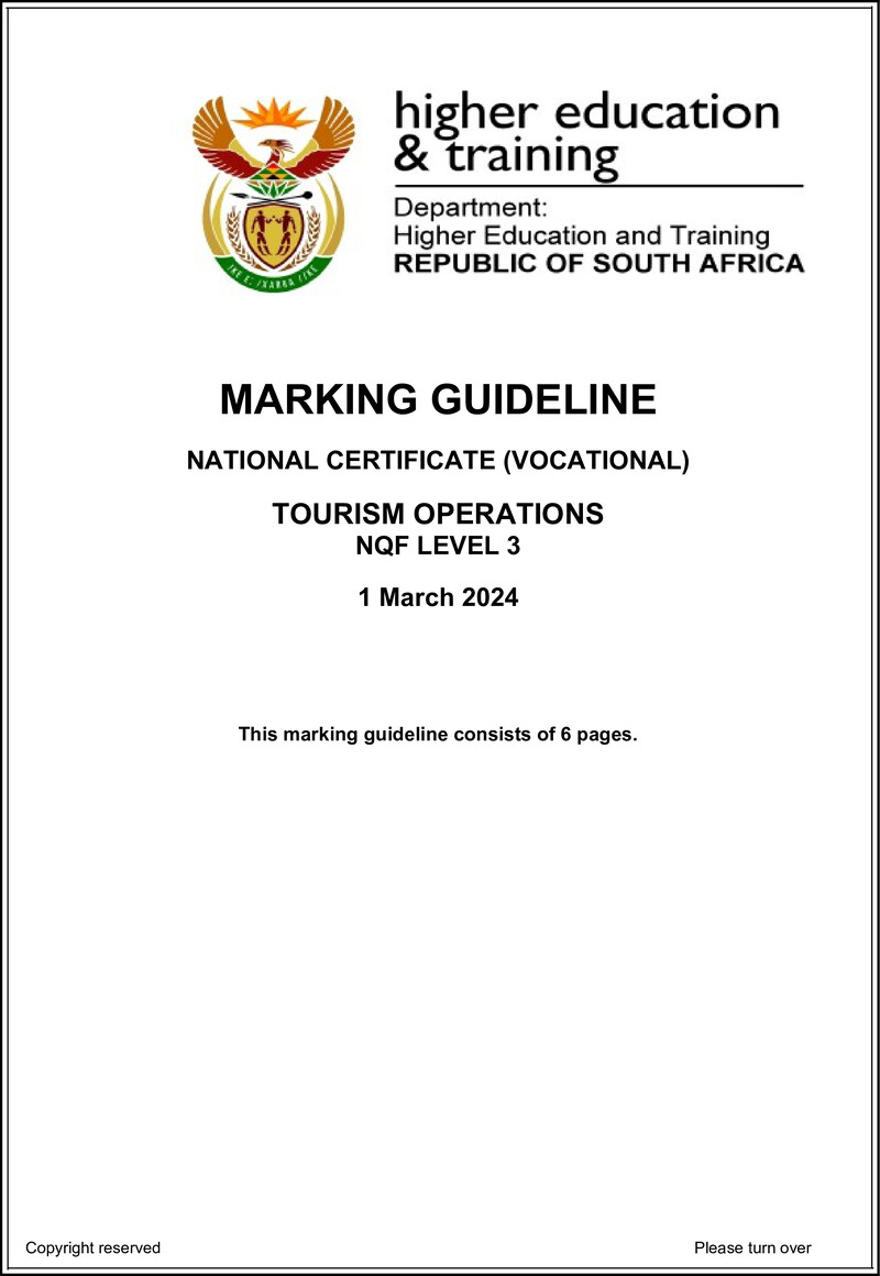 Nc2900 Tourism Operations L3 Supp Memo Feb 2022 Not 2024 Signed Off