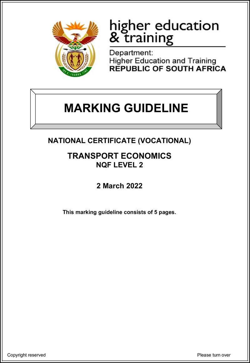 Nc2920 Transport Economics L2 Supp Memo Feb 2022