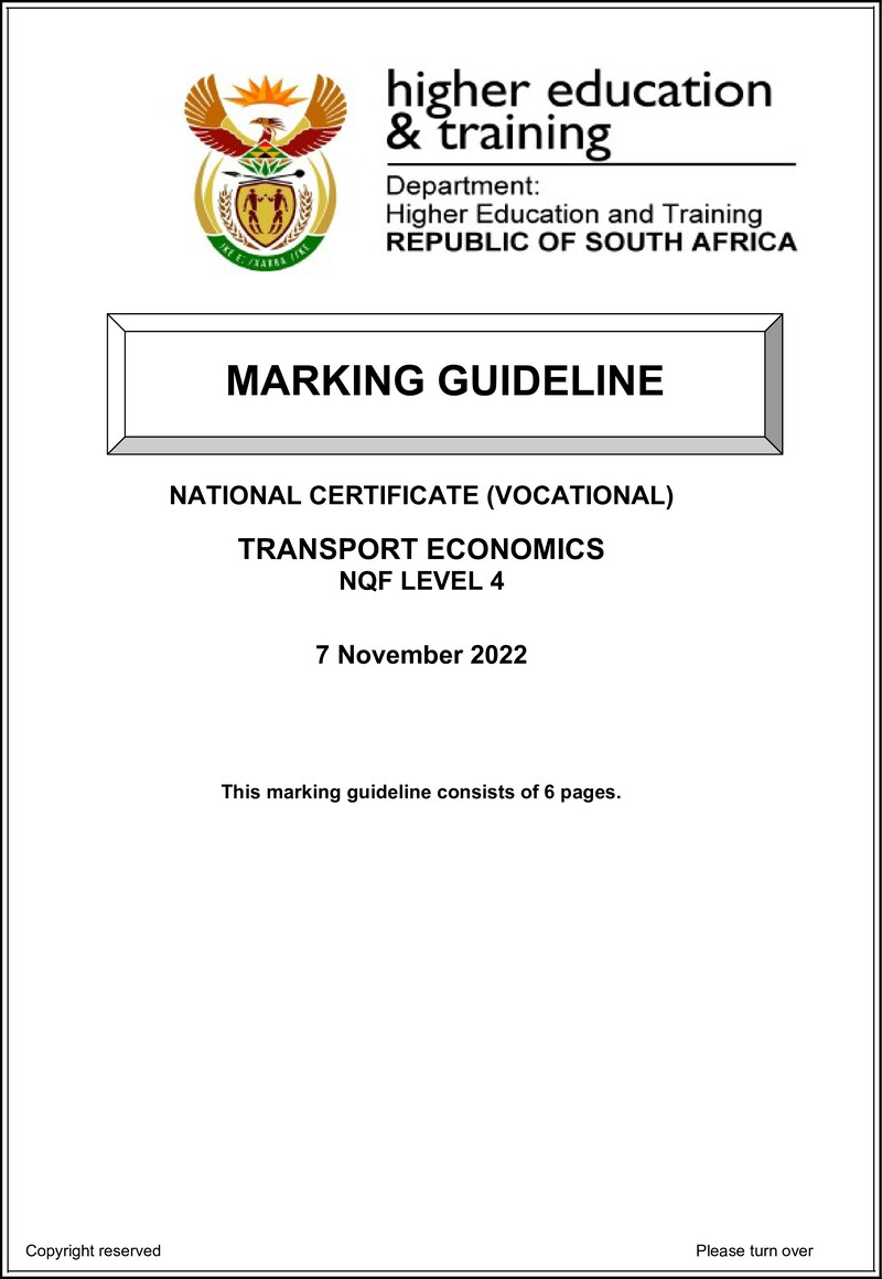 Nc2940 Transport Economics L4 Nov Memo 2022 Signed Off