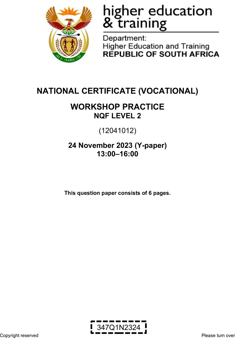 Nc3010 Workshop Practice L2 QP Nov 2023 Signed Off