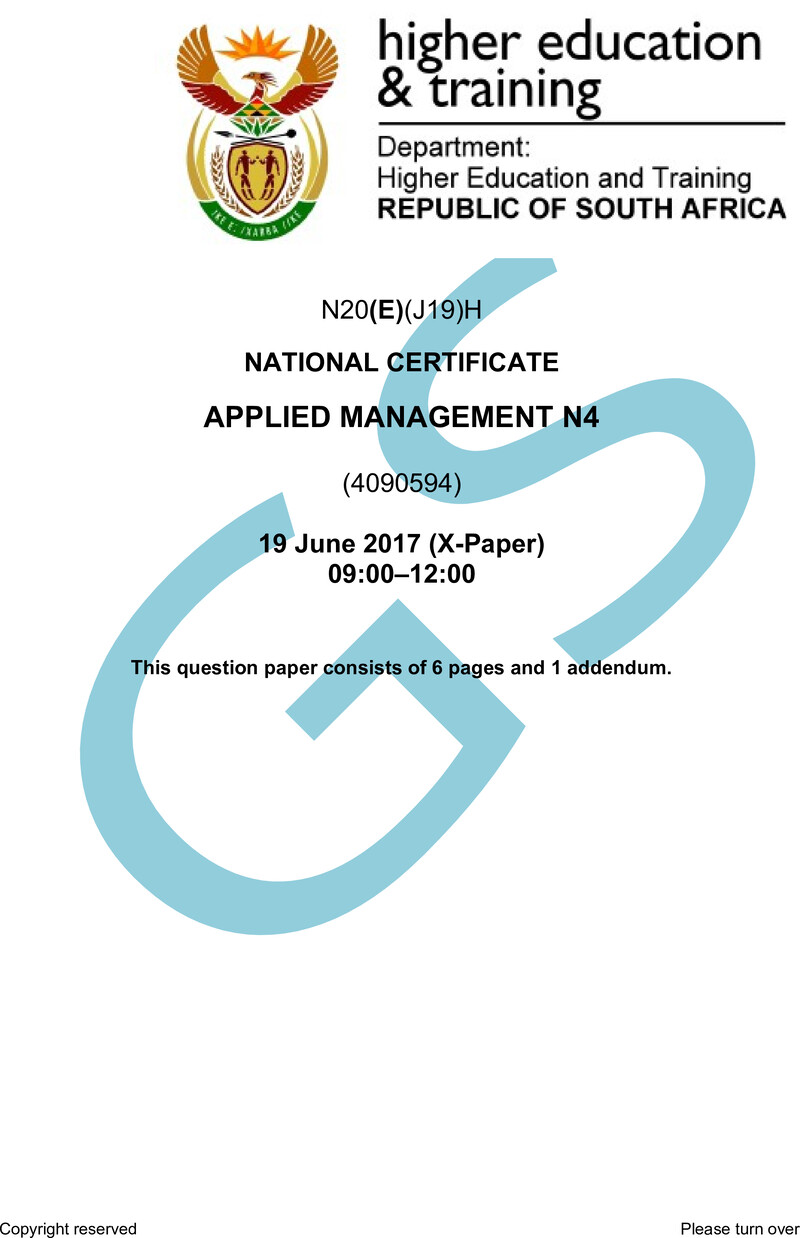N20 Applied Management N4 QP June 2017