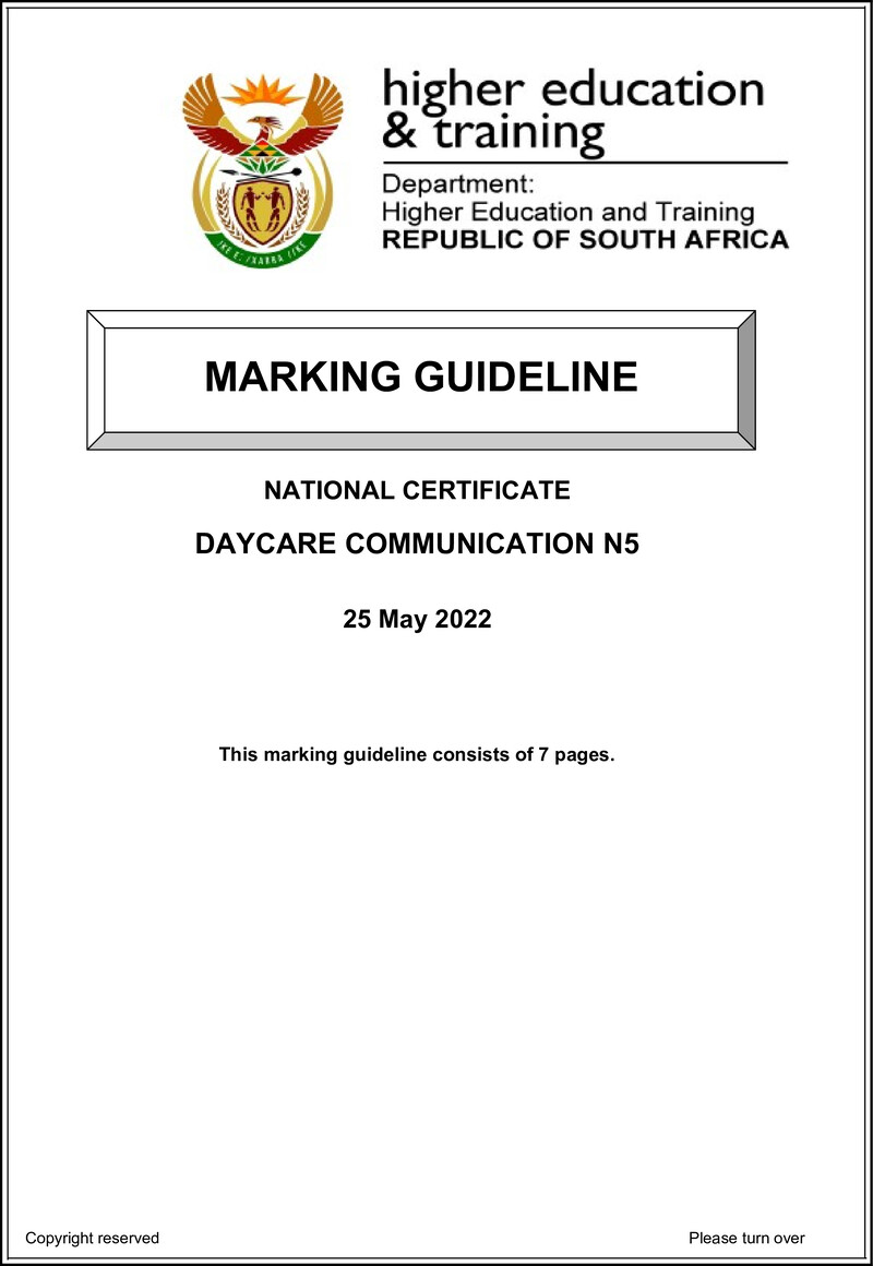 Daycare Communication N5 Memo June 2022