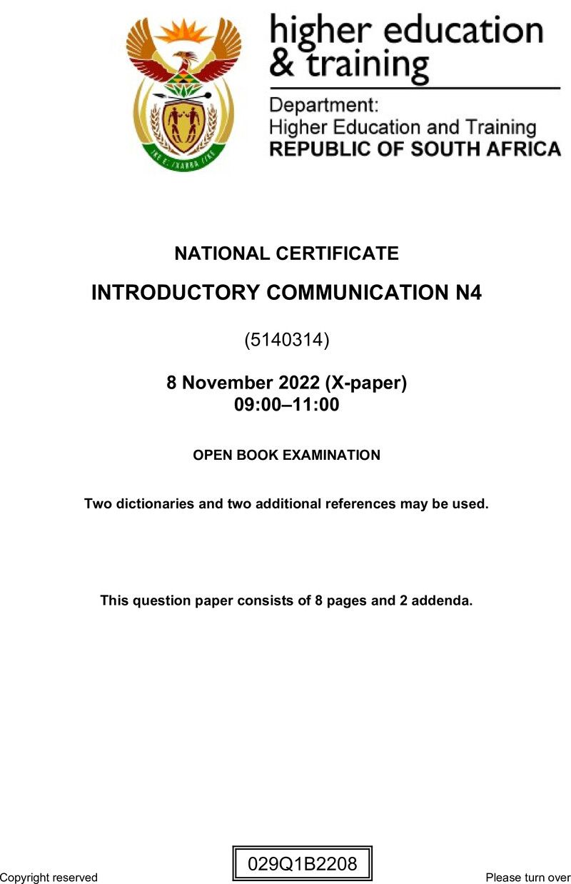 Communication N4 QP Nov 2022 Edited Fopma preview