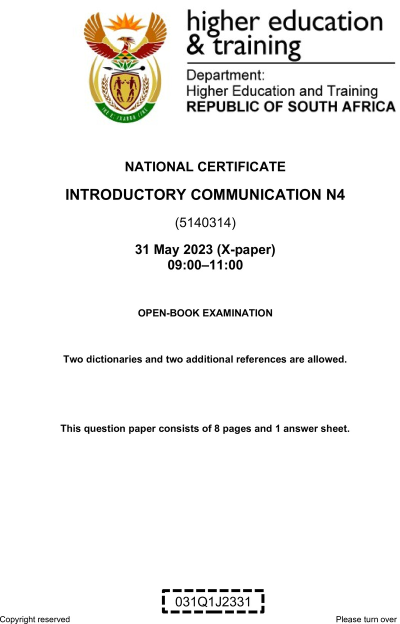 Communication N4 June QP 2023 Watson preview