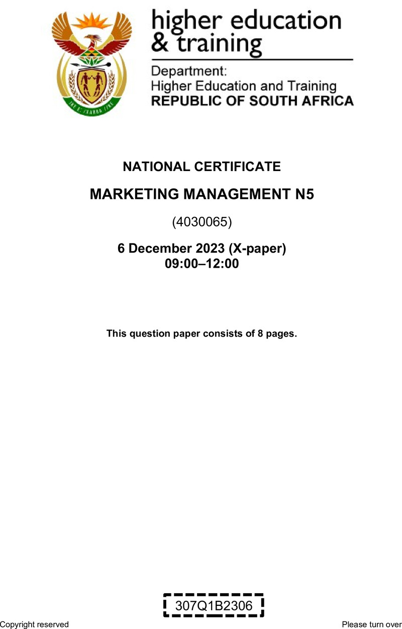 N1080 Marketing Management N5 QP Nov 2023 Edited Fopma