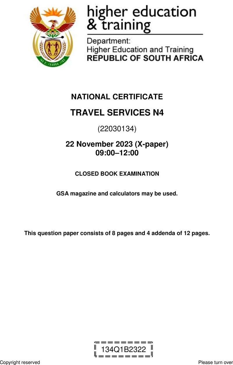 N1590 Travel Services N4 QP Nov 2023