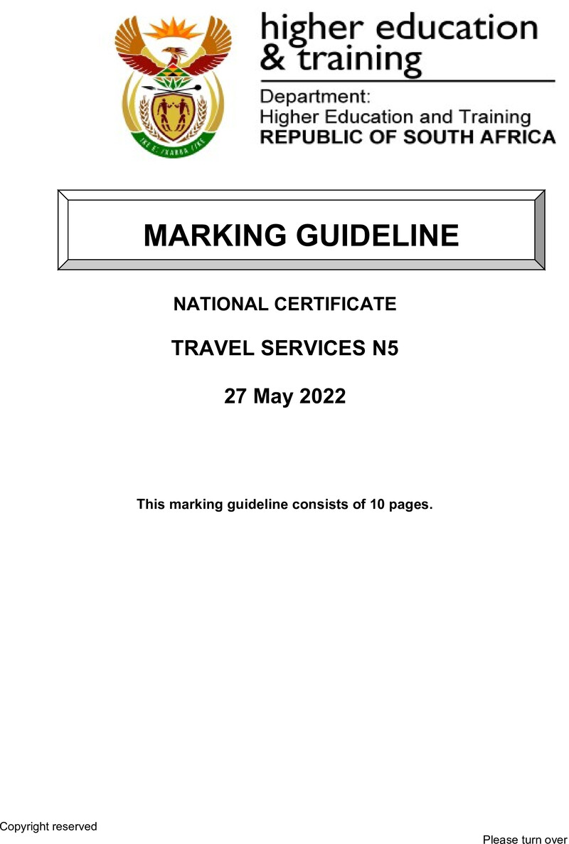 Travel Services N5 Memo June 2022 Edit