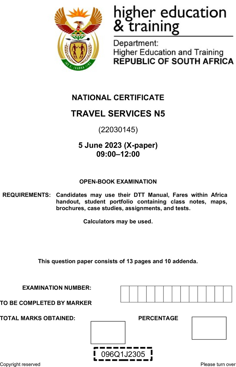 Travel Services N5 QP June 2023 Final Edited Fopma