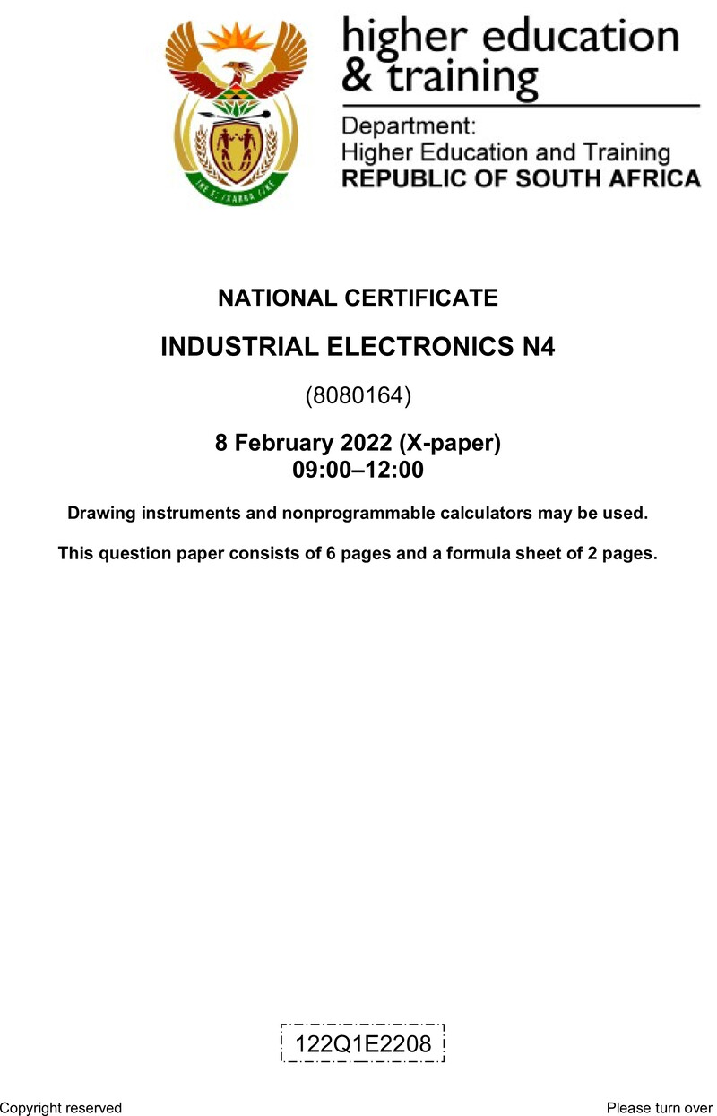 Industrial Electronics N4 QP Nov 2021