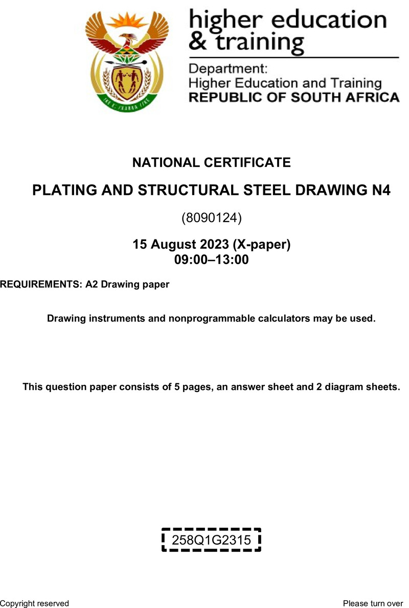 T1360 Plating And Structural Steel Drawing N4 Aug QP 2023 Edit