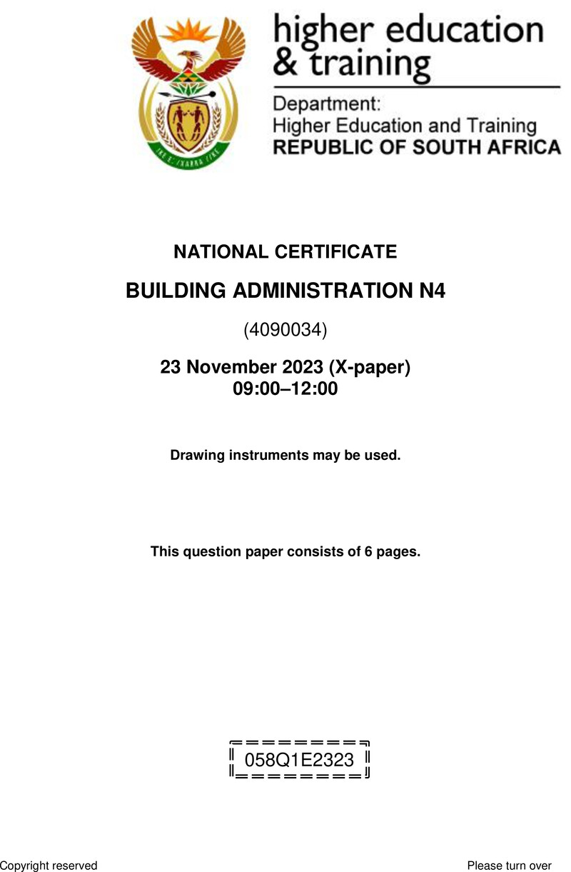 T90 Building Administration N4 QP Nov 2023