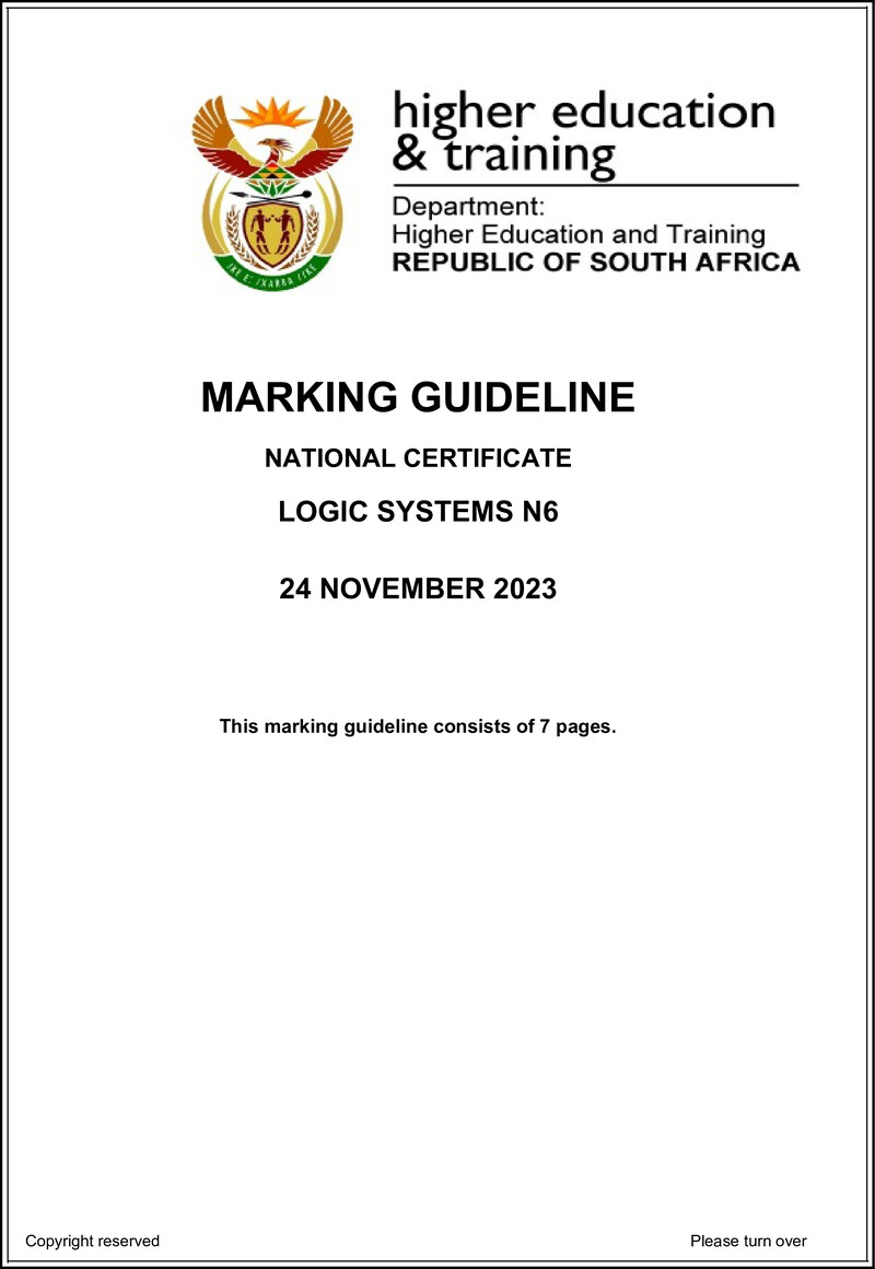 T960 Logic Systems N6 Memo Nov 2023 Ed