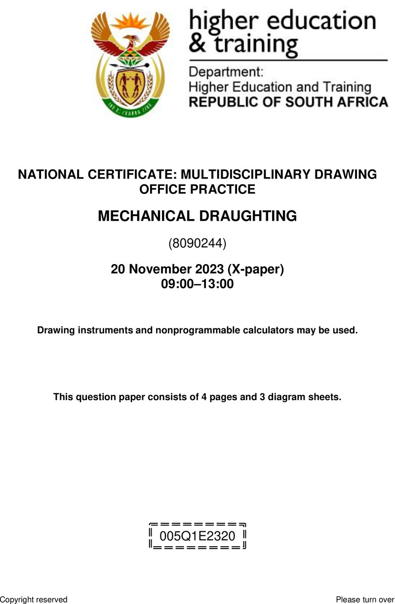 T1060 Mechanical Draughting QP Nov 2023