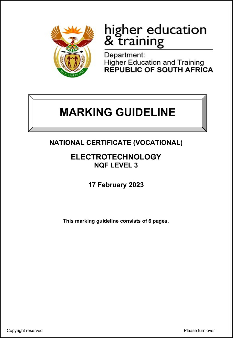 Nc1010 Electrotechnology L3 Supp Memo Feb 2023
