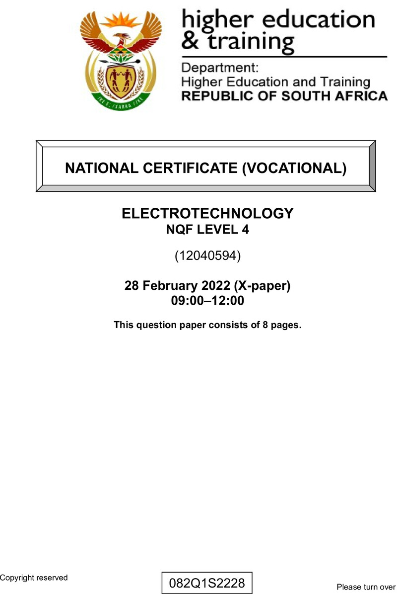 Electrotechnology L4 QP Supp Feb 2022 preview