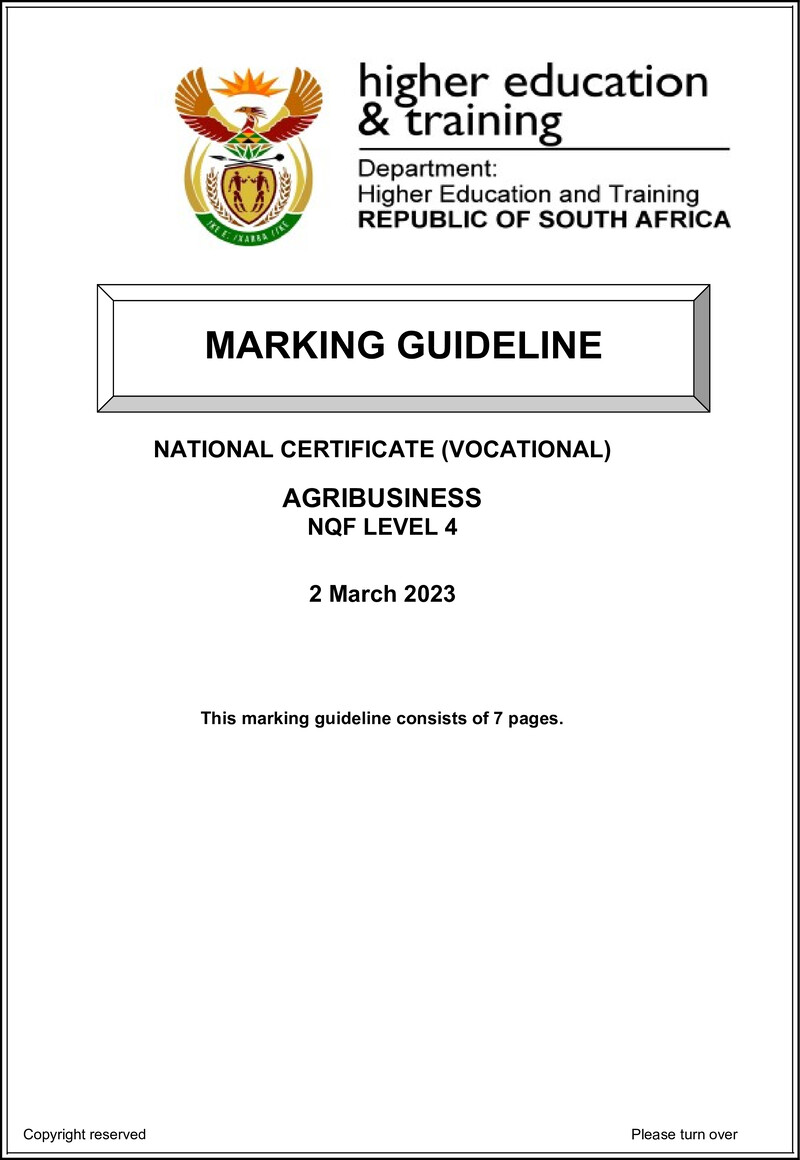 Nc130 Agribusiness L4 Memo Feb 2023 Signed Off