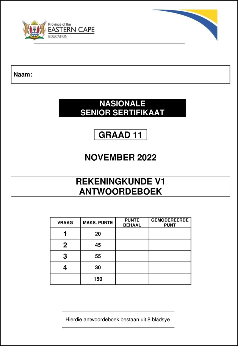 Accounting P1 Gr11 Ab November 2022 Afr