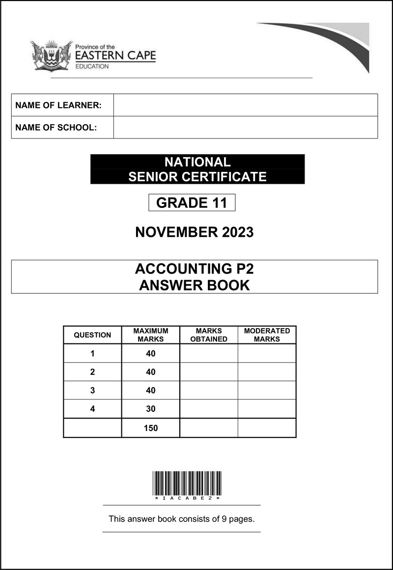 Accounting P2 Gr11 Ansbk Nov2023 Eng D