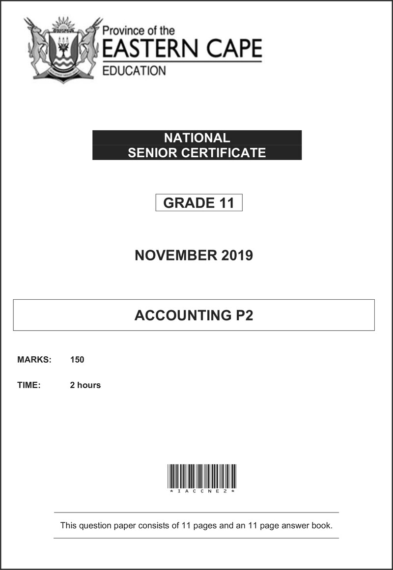 Accounting P2 Gr11 QP Nov2019 Eng D
