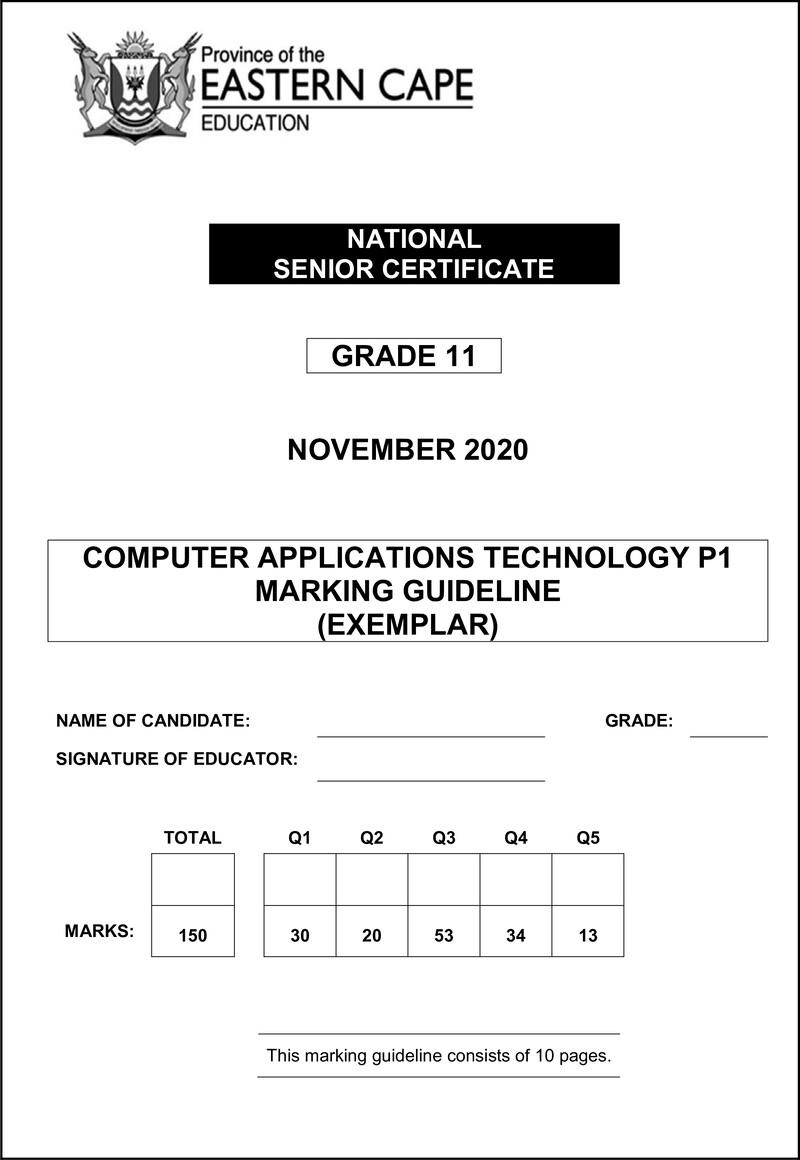 Cat P1 Memo Gr11 Nov 2020 Eng D