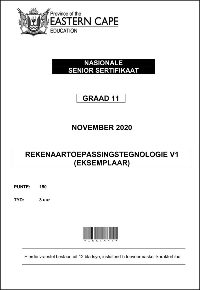 Cat P1 QP Memo Gr11 Nov 2020 Afr D