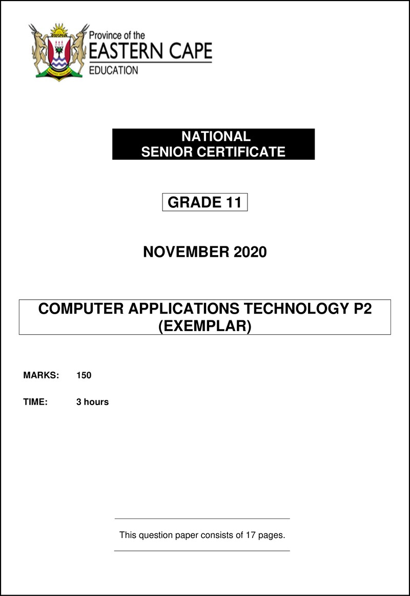 Cat P2 Gr11 QP Nov2020 Eng