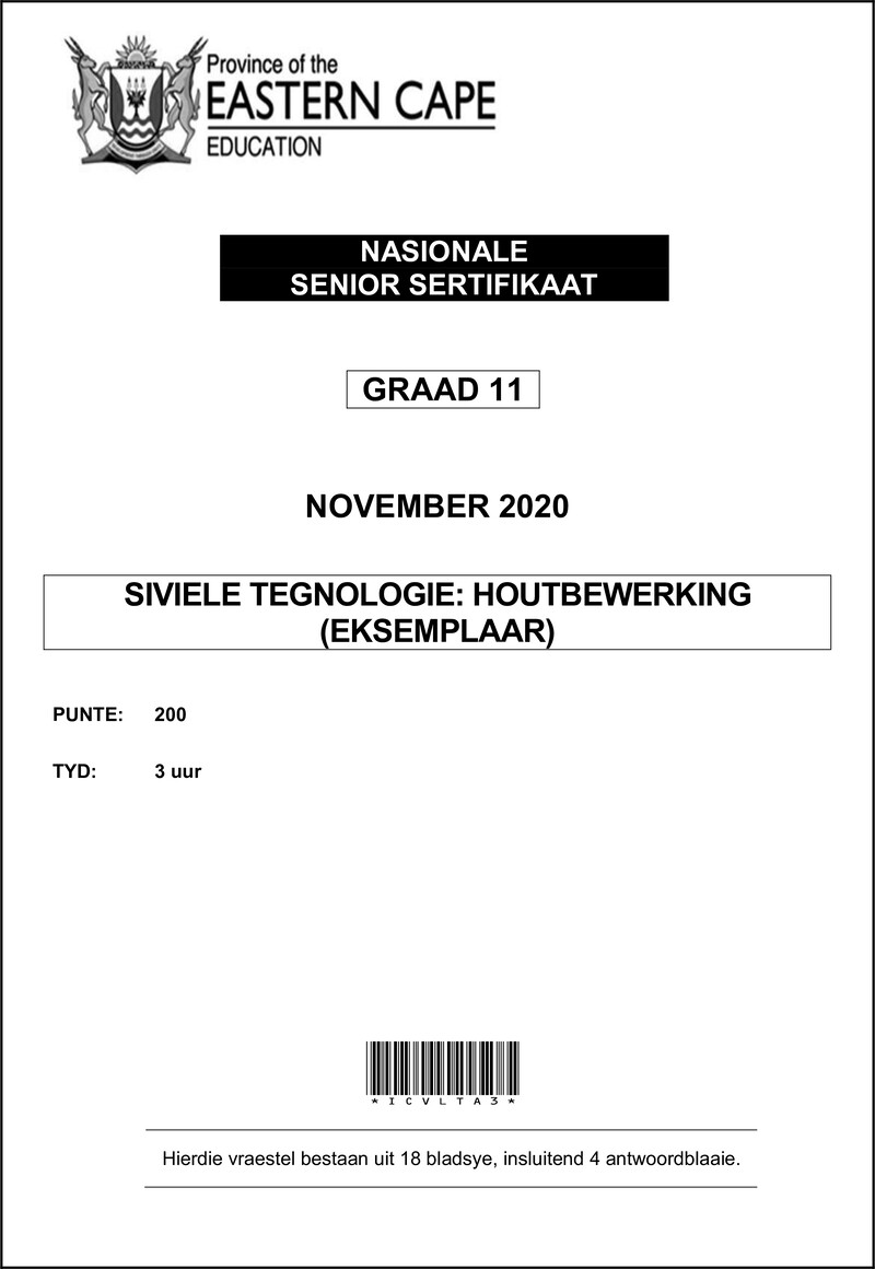 Grade 11 Siviele Tegnologie past paper 2020 – cvlt gr11 qp memo nov2020 afr d