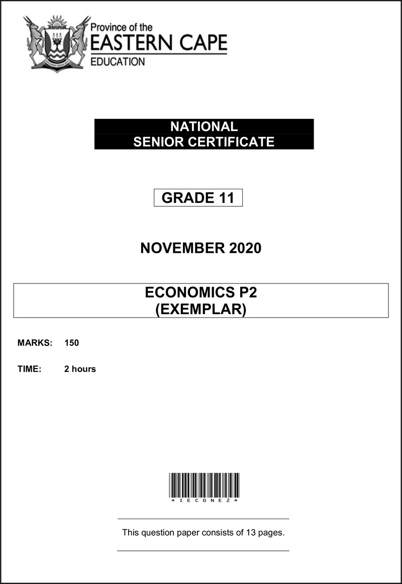 Economic P2 Gr11 QP Memo Nov2020 Eng D