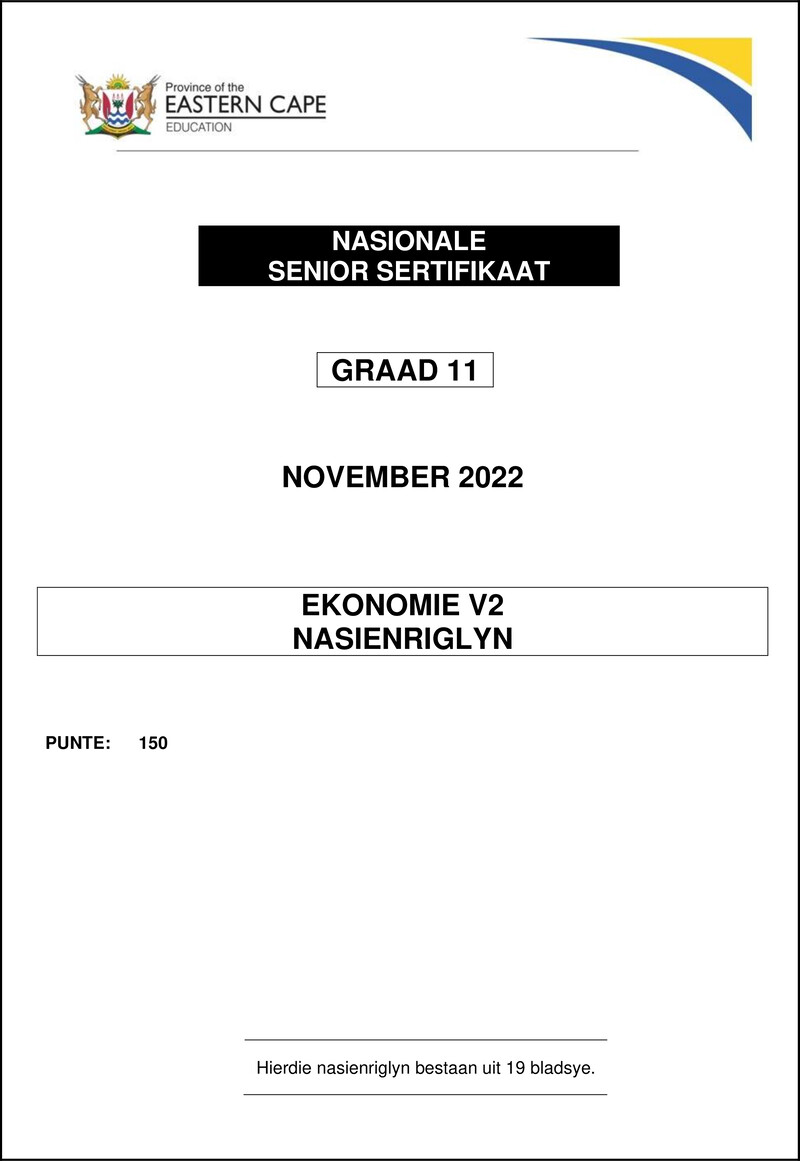 Economics P2 Gr11 Memo Nov2022 Afr