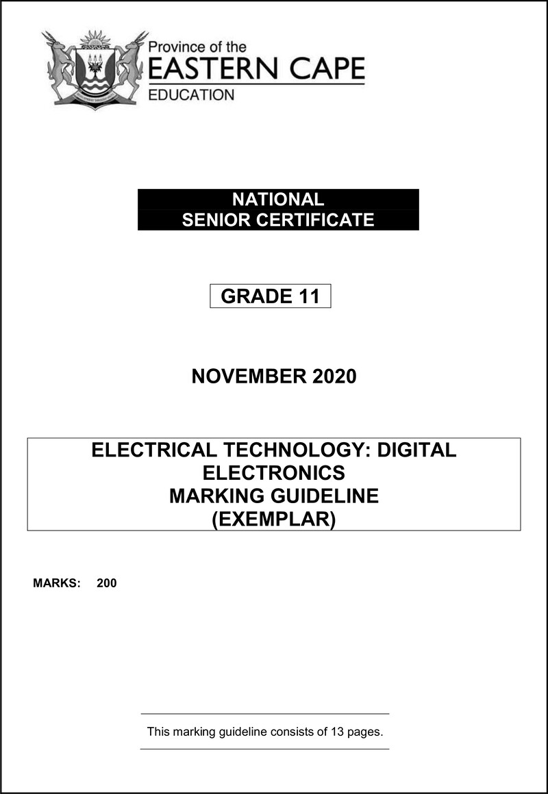 Elec Tech Gr11 Memo Nov2020 Digital Eng D
