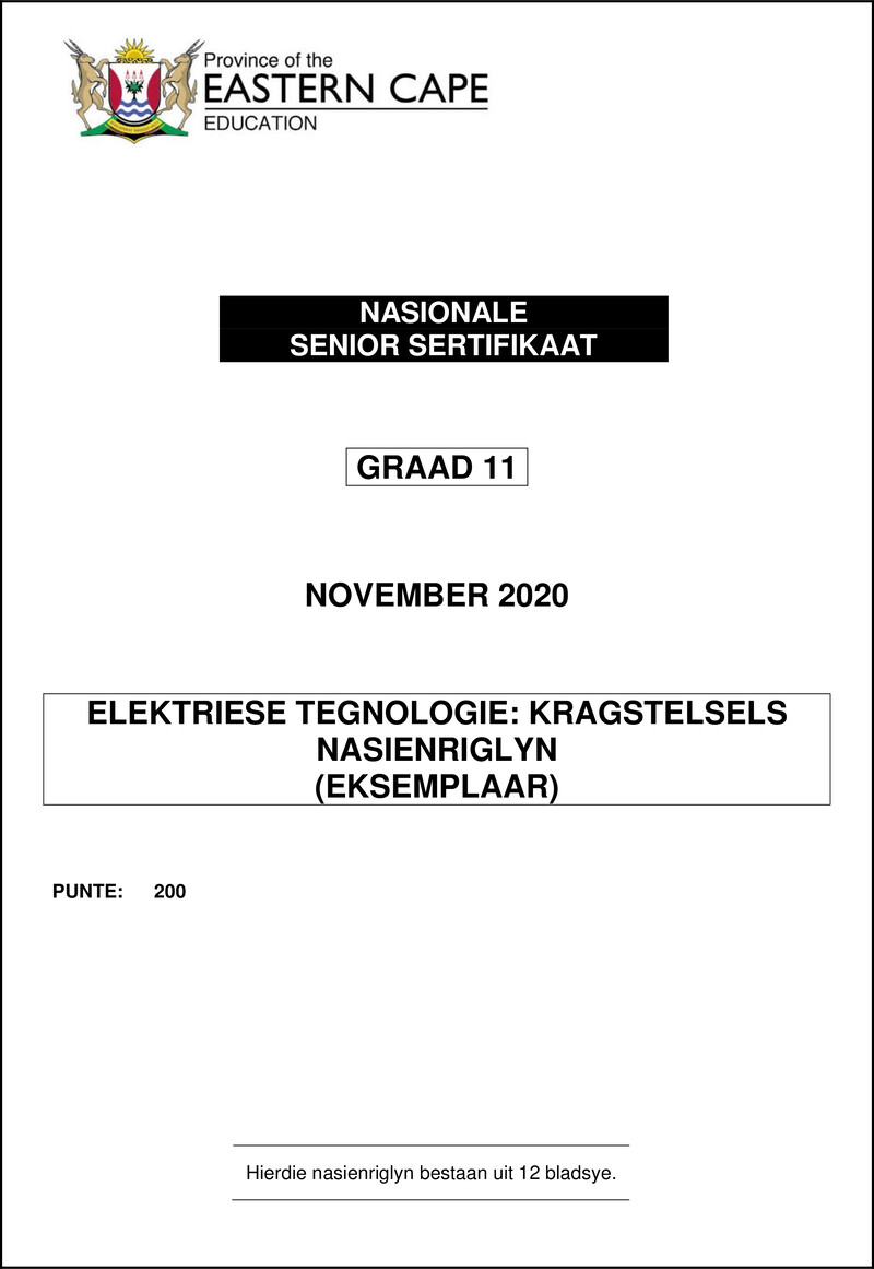 Elec Tech Gr11 Memo Nov2020 Power Afr